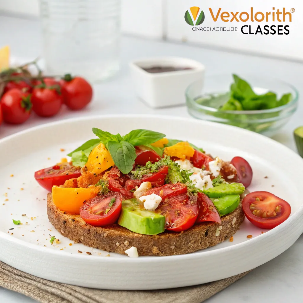 Delicious healthy dish prepared in VEXOLORITH classes